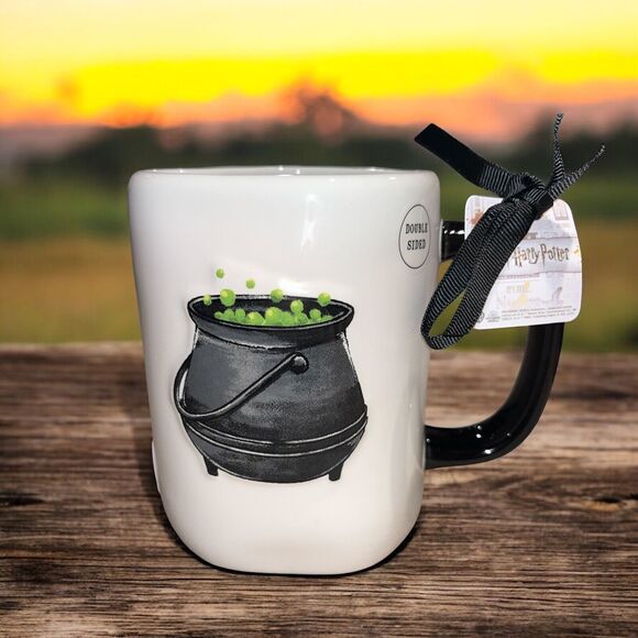 Rae Dunn Harry Potter POLYJUICE POTION Double Sided Mug With Cauldron NEW - Picture 2 of 5
